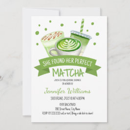 Matcha Themed Brautparty Einladung