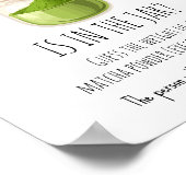 Matcha-Themenparty-Spielschild Poster (Ecke)