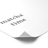 Matcha time - minimalistic typography poster (Ecke)