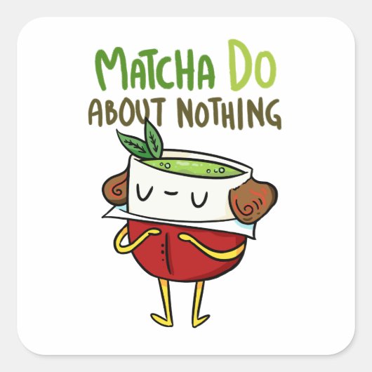 Matcha über nichts Shakespeare Pun Sticker (Vorderseite)
