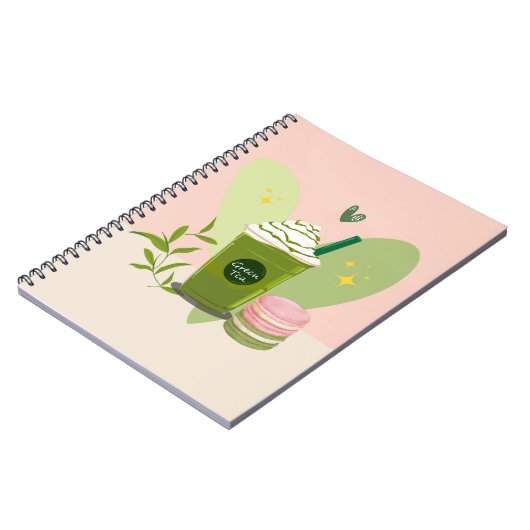 Matcha und Macarons Notizblock (Linke Seite)