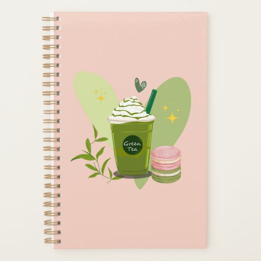 Matcha und Macarons Planer (Vorderseite)
