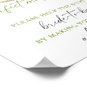 Matcha Wedding Help the busy bride Address Poster (Ecke)