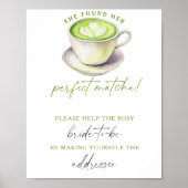 Matcha Wedding Help the busy bride Address Poster (Vorne)