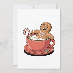 Matcha-Weihnachts-Gingerbread-Latte-Grüntrank Dankeskarte