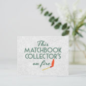 Matchbook Collector Postkarte (Stehend Vorderseite)