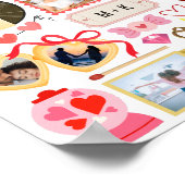 Matchbox Photo Collage Perfect Match Couple Retro Poster (Ecke)