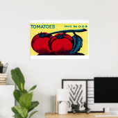 Matchbox Wall Art Vintage Indian Tomato Label Poster (Heimbüro)
