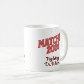 Matched 2026 Personalized Residency Match Day Gift Kaffeetasse (VorderseiteRechts)