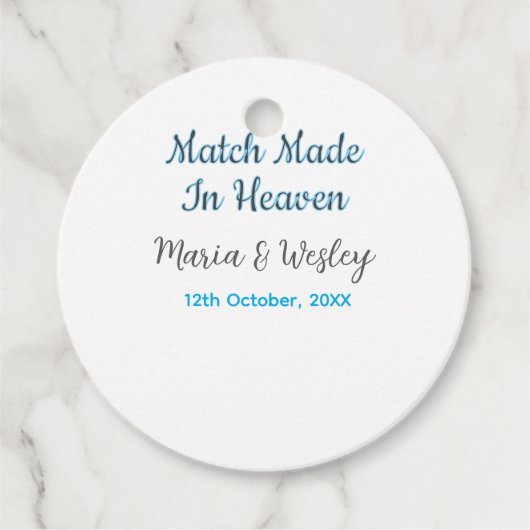 Matches aus dem himmlischen schwarzen Paardatum Geschenkanhänger (Vorderseite)