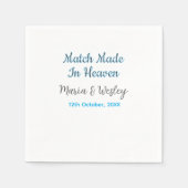 Matches aus dem himmlischen schwarzen Paardatum Serviette (Vorderseite)