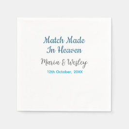 Matches aus dem himmlischen schwarzen Paardatum Serviette