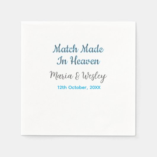 Matches aus dem himmlischen schwarzen Paardatum Serviette (Vorderseite)