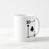Matching 10 Clubs Anzug Playing Cards Modern 10 Kaffeetasse (VorderseiteRechts)