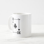 Matching 10 Clubs Anzug Playing Cards Modern 10 Kaffeetasse (Vorderseite Links)