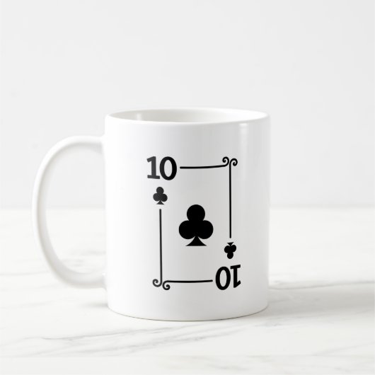 Matching 10 Clubs Anzug Playing Cards Modern 10 Kaffeetasse (Links)