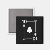 Matching 10 Clubs Anzug Playing Cards Modern 10 Magnet (Vorderseite/Rückseite)