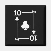 Matching 10 Clubs Anzug Playing Cards Modern 10 Magnet (Vorne)