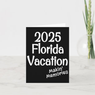 Matching 2025 Florida Familienurlaub Erinnerung Karte