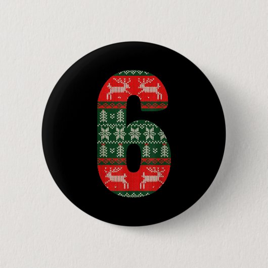 Matching 67 Christmas Ugly Sweater Meme Number 6  Button (Vorderseite)