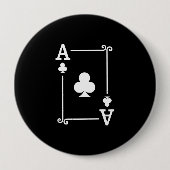 Matching Ace Clubs Anzug Playing Cards Moderne Button (Vorderseite)