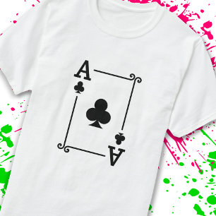 Matching Ace Clubs Anzug Playing Cards Moderne T-Shirt
