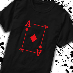 Matching Ace Diamonds Anzug Spielkarten Moderne T-Shirt