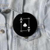 Matching Ace Spades Anzug Playing Cards Moderne Button (Beispiel)