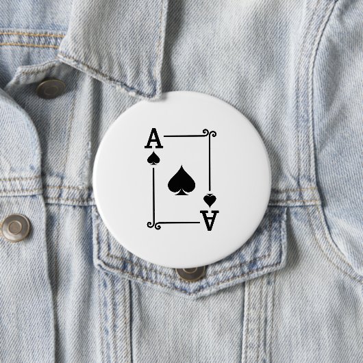 Matching Ace Spades Anzug Playing Cards Moderne Button (Beispiel)