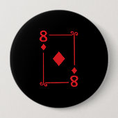 Matching Acht Diamonds Anzug Playing Cards 8 Button (Vorderseite)