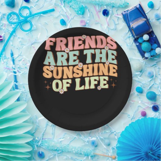 Matching Besties Blume Friends sind die Sonnensche Pappteller (Party)