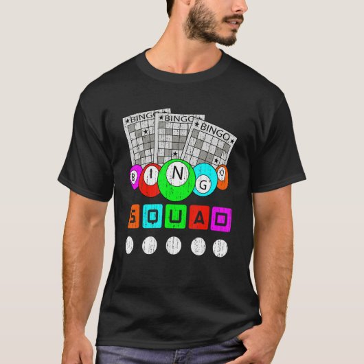 Matching Bingo Squad Lottery Hobby Bingo Player Bi T-Shirt (Vorderseite)