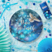 Matching Blue Dove Peace Christmas 9" Pappteller (Party)