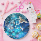Matching Blue Dove Peace Christmas 9" Pappteller (Party)