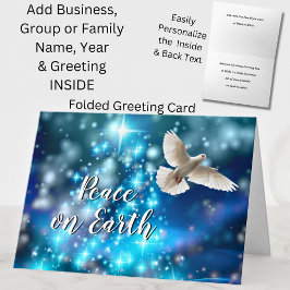 Matching Blue Dove Peace Christmas Grußkarte Karte
