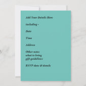 Matching Blue Dove Peace Christmas Party Einladung (Rückseite)