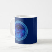 Matching Blue Nativity Weihnachten Kaffeetasse (Vorderseite Links)