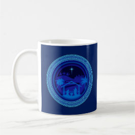 Matching Blue Nativity Weihnachten Kaffeetasse