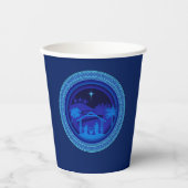 Matching Blue Nativity Weihnachten Pappbecher (Vorderseite)