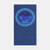 Matching Blue Nativity Weihnachten Serviette (Vorderseite)