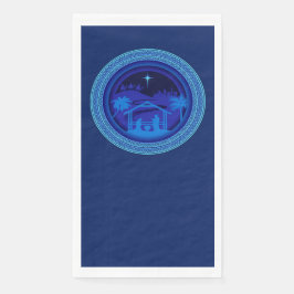 Matching Blue Nativity Weihnachten Serviette