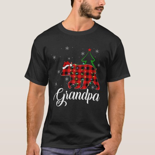 Matching Buffalo Kariert Weihnachten Großvater Bea T-Shirt (Vorderseite)