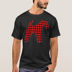 Matching Buffalo Kariert Wire Fox Terrier Dog Chri T-Shirt