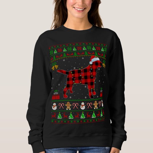 Matching Buffalo Karierter Ugly Labrador Retriever Sweatshirt (Vorderseite)