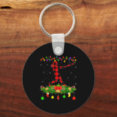 Matching Buffalo Plaid Softball Srts Christmas Paj Schlüsselanhänger (Vorderseite)