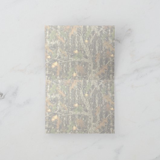 Matching-Camouflage Dankeschön-Karte Dankeskarte (Innenseite)