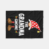 Matching Christmas Pajama The Grandma Gnome Fleecedecke (Vorderseite (Horizontal))
