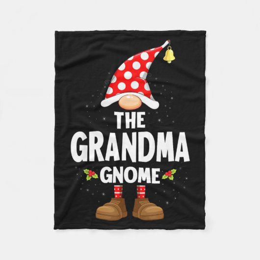 Matching Christmas Pajama The Grandma Gnome Fleecedecke (Vorderseite)