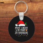 Matching Christmas Pjs Most Likely To Start The Sh Schlüsselanhänger (Vorderseite)