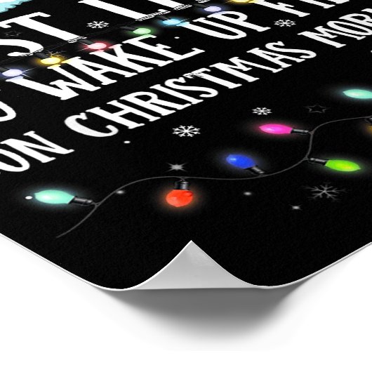 Matching Christmas Pjs Most Likely To Wake Up Firs Poster (Ecke)